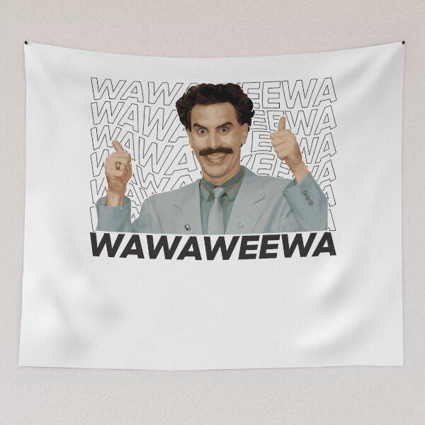 Item preview, Gifts For Women Borat - Wawaweewa - White - Sticker Tee Gift For Music Fans designed and sold by RubenPrice2210.