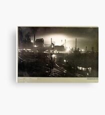 Corby Steelworks by Night, c1955 Canvas Print