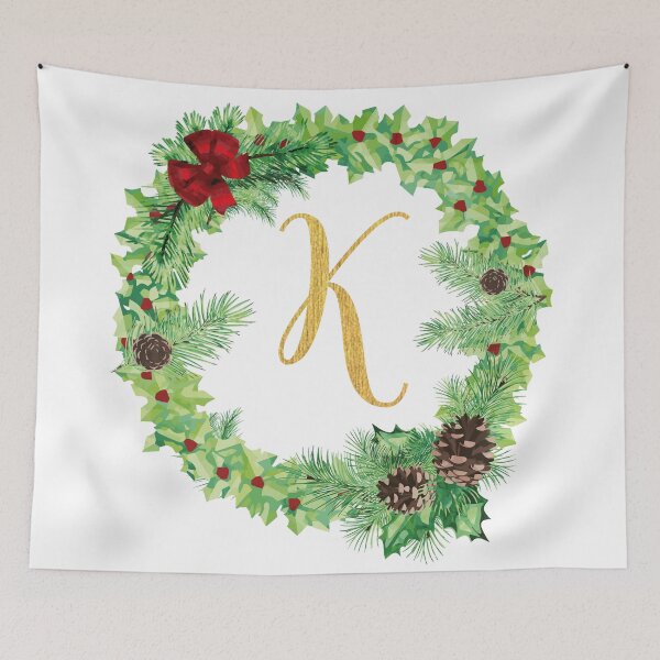 Item preview, Christmas Monogram K designed and sold by Chiccountry.