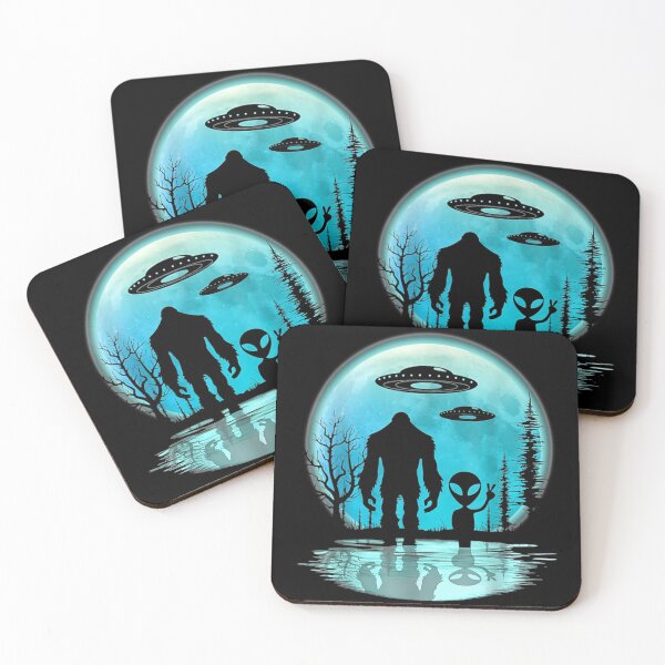 Item preview, Alien And Bigfoot Moon designed and sold by WarrenLotus.
