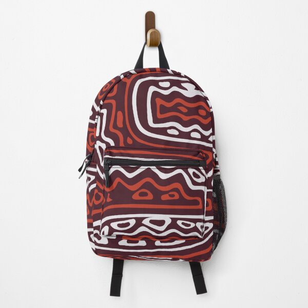 Item preview, illustration of mola kuna in wine red color designed and sold by Melquidedec.