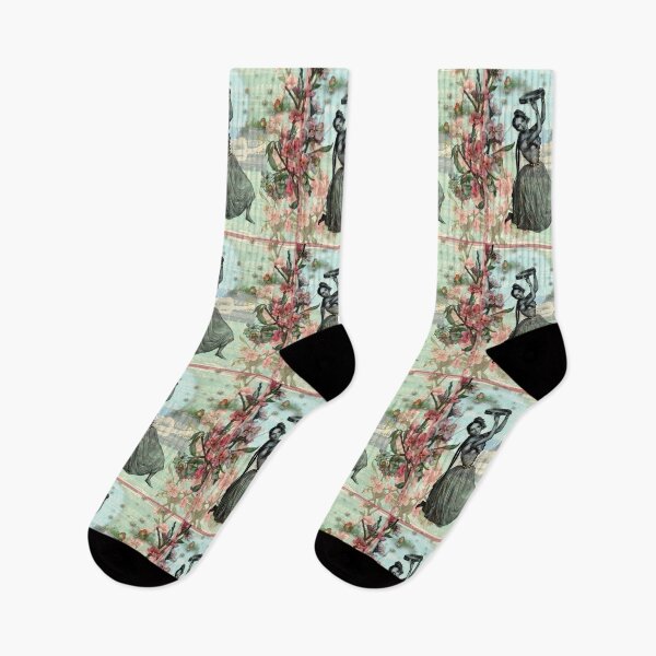 Item preview, Gypsy Love Song - Enchanting Bewitching Gypsy Woman Design in Soft Glow Pink, Blue and Green Colors designed and sold by MHirose.