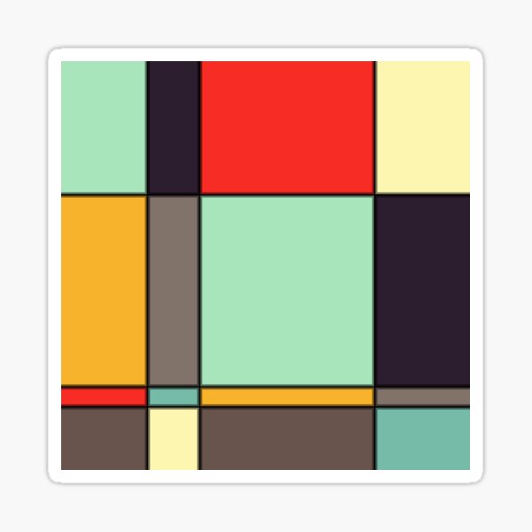 Minimalist Abstract Squares 2 Sticker