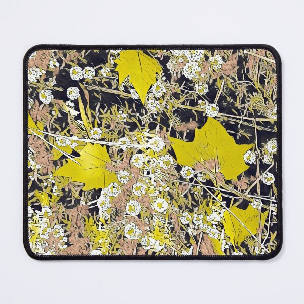 Item preview, Autumn Leaves In Bright Yellow With White Flowers designed and sold by Tovers.