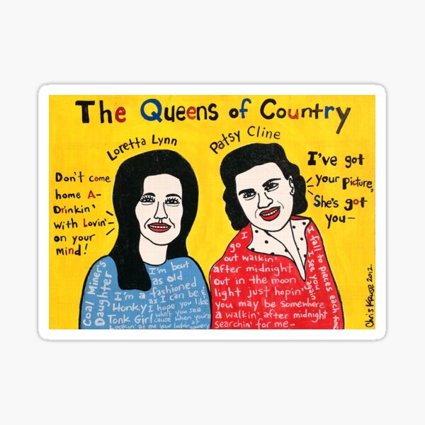 Queens of Country Folk Art Sticker