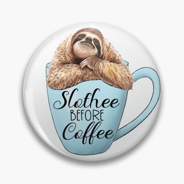 Artikelvorschau, Faultier vor dem Kaffee, lustiges Faultier, Kaffeeliebhaber entworfen und verkauft von sunshine64.