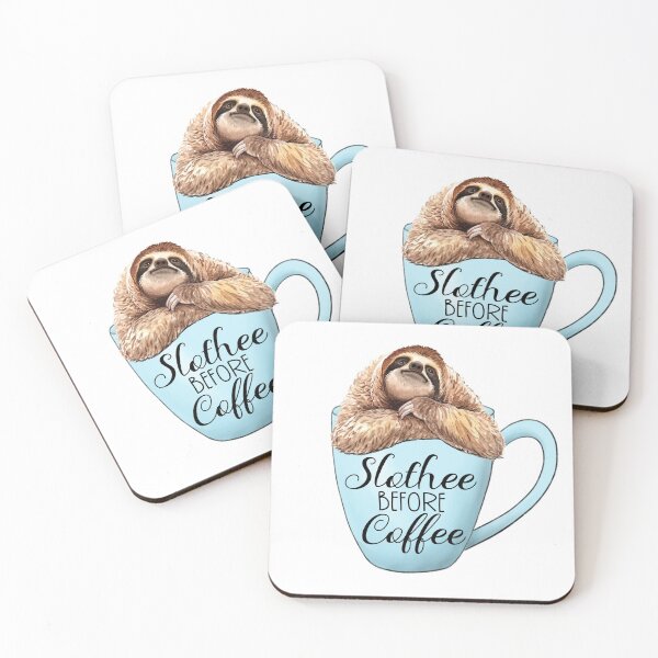 Item preview, Slothee Before Coffee, Funny Sloth, Coffee Lover designed and sold by sunshine64.
