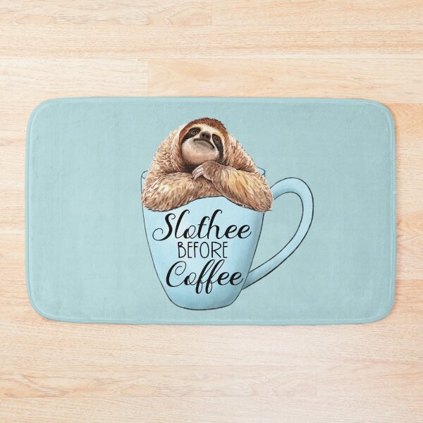 Artikelvorschau, Faultier vor dem Kaffee, lustiges Faultier, Kaffeeliebhaber entworfen und verkauft von sunshine64.