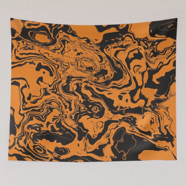 Item preview, Classic Halloween Orange and Black Swirl designed and sold by Ispeakgeek.