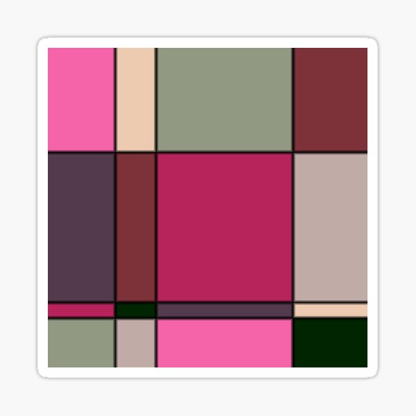 Minimalist Abstract Squares 4 Sticker