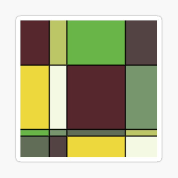Minimalist Abstract Squares 6 Sticker