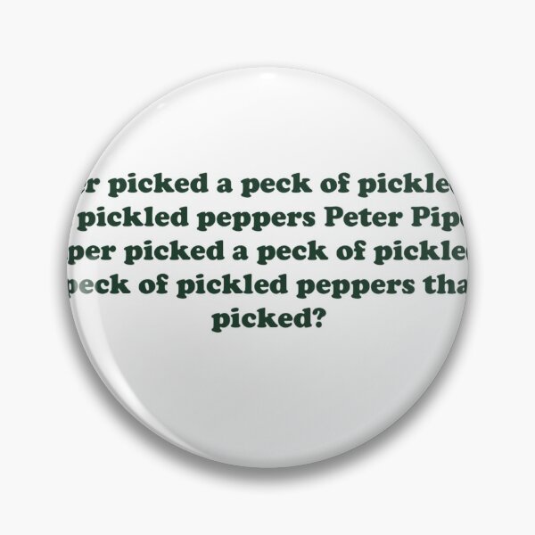 Item preview, peter piper picked a peck of pickled peppers designed and sold by rhiannonadames.