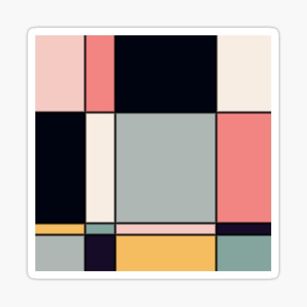 Minimalist Abstract Squares 11 Sticker
