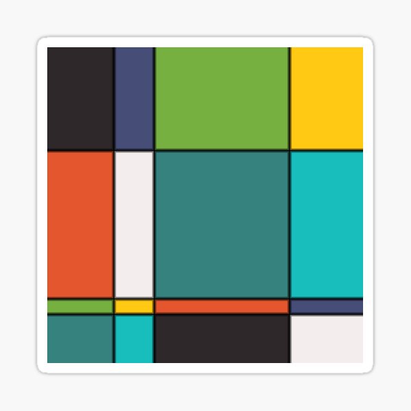 Minimalist Abstract Squares 12 Sticker