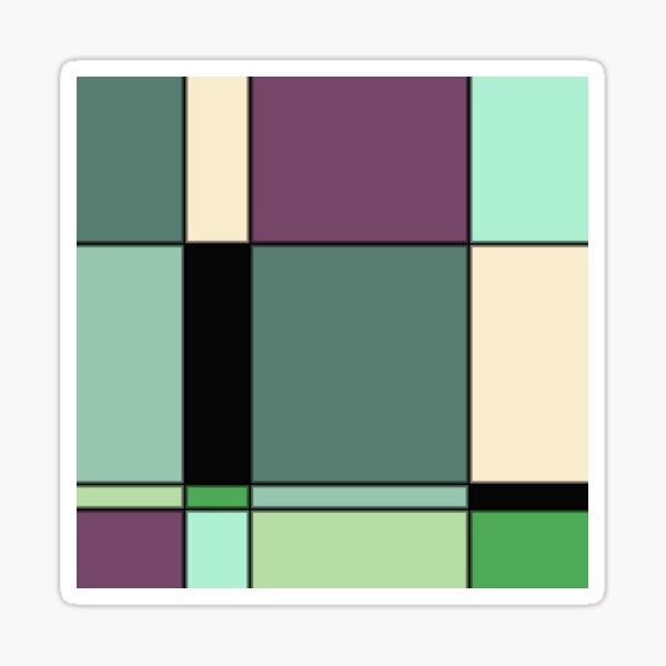 Minimalist Abstract Squares 13 Sticker