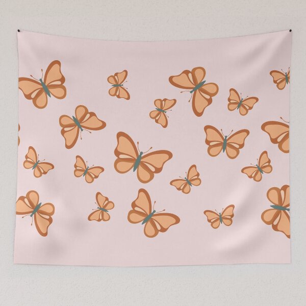Item preview, butterflies on pink designed and sold by KucingLucu.