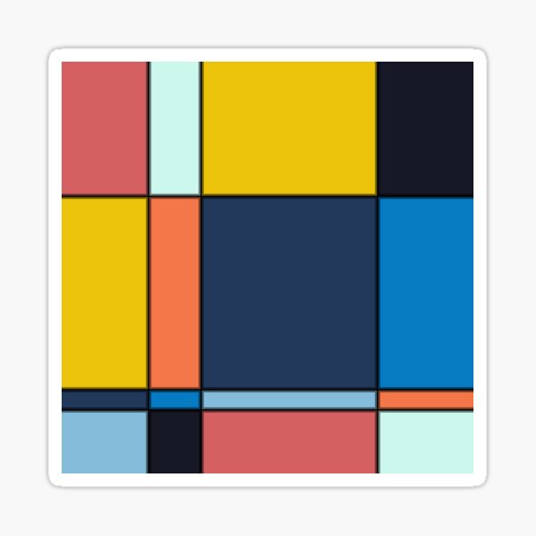 Minimalist Abstract Squares 16 Sticker