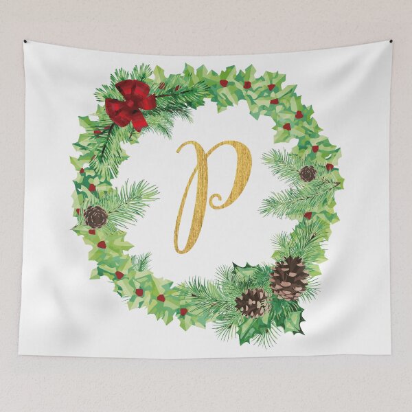 Item preview, Christmas Monogram P designed and sold by Chiccountry.