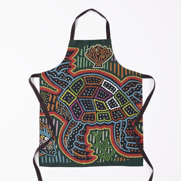 Item preview, beautiful mola with colorful turtle design designed and sold by Melquidedec.