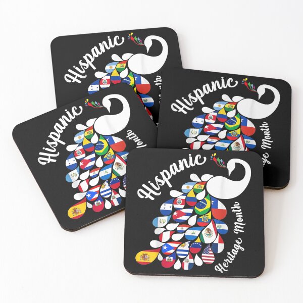 Item preview, Hispanic Heritage Month Peacock All Countries Flags designed and sold by TERRYCOXSHOP.