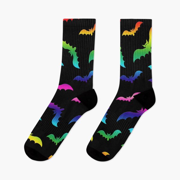 Item preview, Rainbow Bats on Black designed and sold by Sharon Schwalbe.