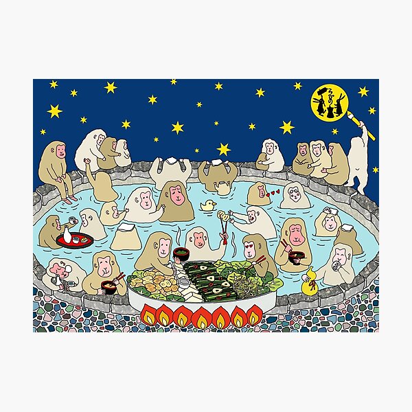 Snow Monkeys in Spa Photographic Print