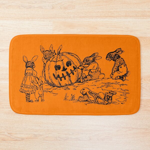 Item preview, Rabbits and Jack O' Lantern designed and sold by ArtEntwined.