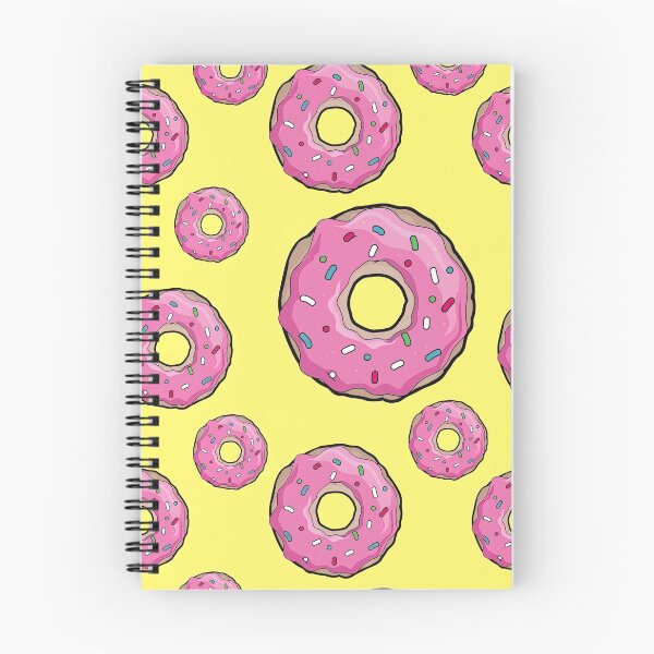 Item preview, Donuts Pattern with Pink icing, Yellow Background, Donut, Pattern designed and sold by graphic-genie.