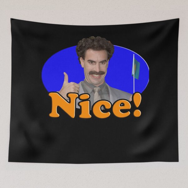 Item preview, Music Vintage Retro Borat- Nice! Gifts Movie Fan designed and sold by RubenPrice2210.