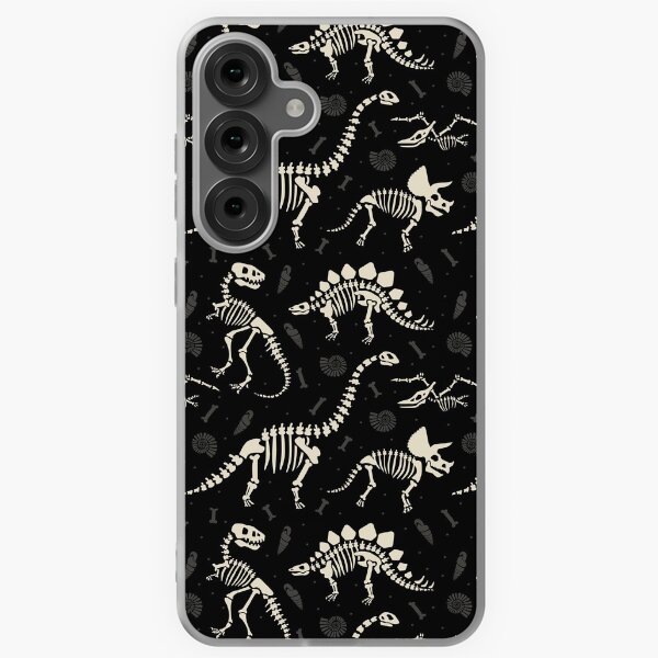Artikel-Vorschau von Dinosaurierfossilien in Schwarz, designt und verkauft von latheandquill.