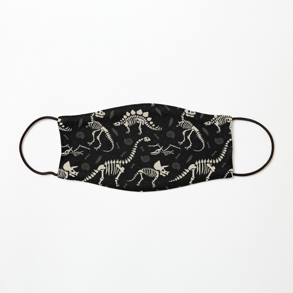Dinosaur Fossils in Black Mask