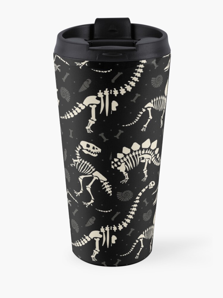 Alternate view of Dinosaur Fossils in Black Travel Mug