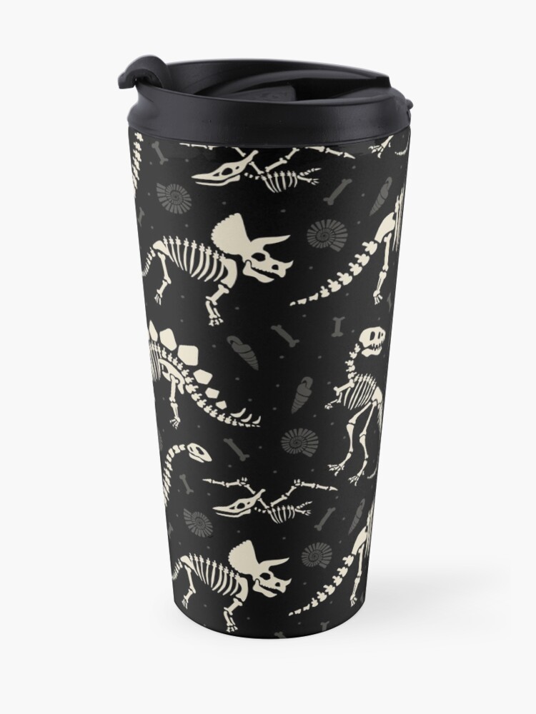 Alternate view of Dinosaur Fossils in Black Travel Mug