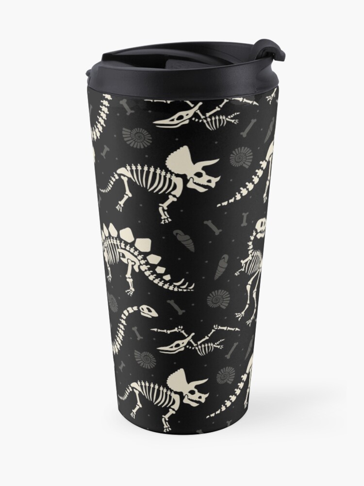 Alternate view of Dinosaur Fossils in Black Travel Mug