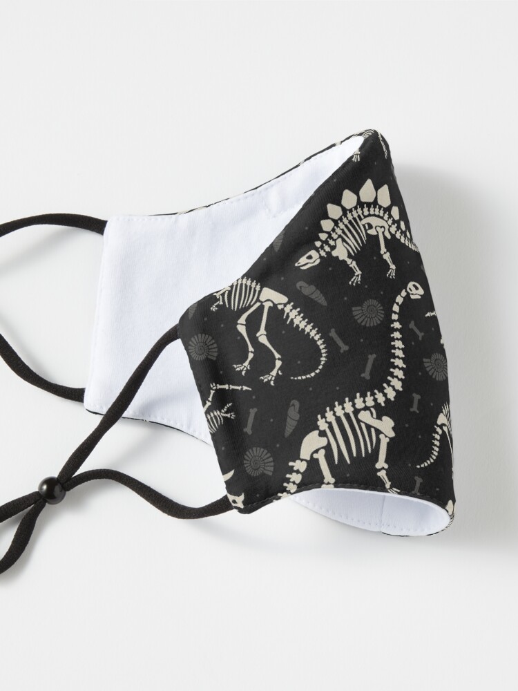 Alternate view of Dinosaur Fossils in Black Mask