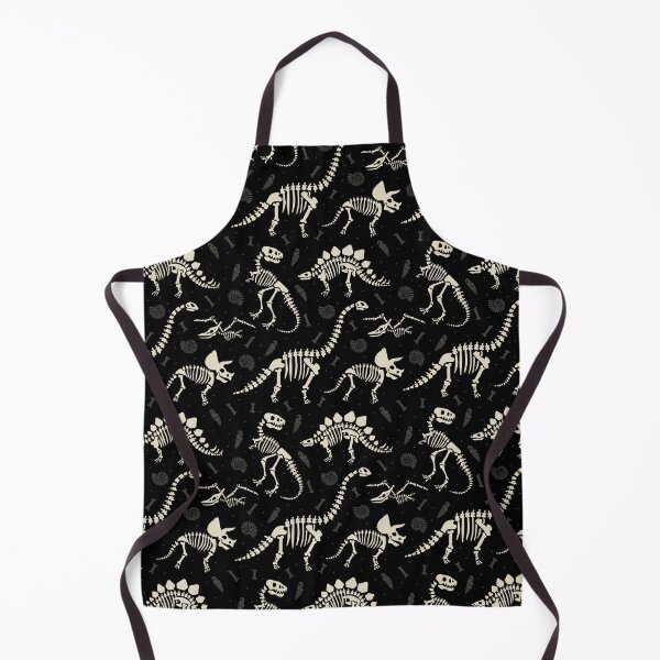Dinosaur Fossils in Black Apron