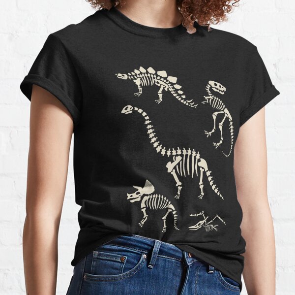 Dinosaur Fossils in Black Classic T-Shirt