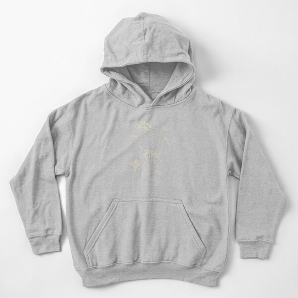 Dinosaur Fossils in Black Kids Pullover Hoodie