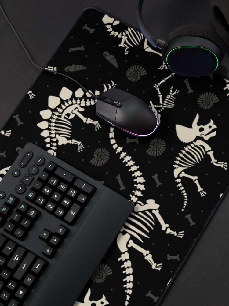 Alternate view of Dinosaur Fossils in Black Mouse Pad