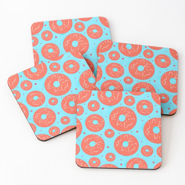 Item preview, Donuts Pattern, Blue Background, Donut, Pattern designed and sold by graphic-genie.