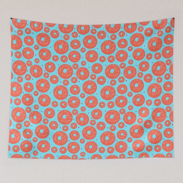 Item preview, Donuts Pattern, Blue Background, Donut, Pattern designed and sold by graphic-genie.