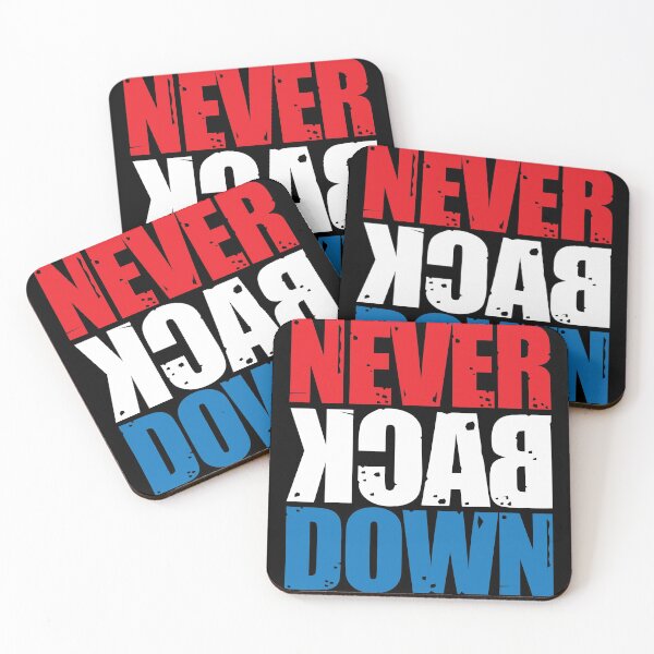 Item preview, NEVER BACK DOWN designed and sold by Appleart Studio.