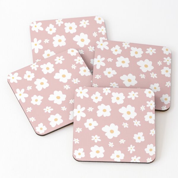 Item preview, Daisy flowers pattern on pink designed and sold by KucingLucu.