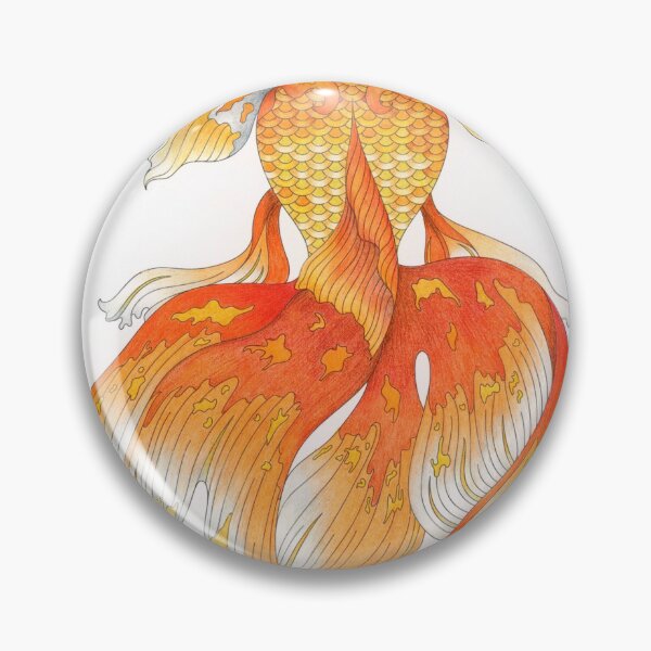 Item preview, Japanese goldfish adult coloring page designed and sold by Sarwat Reza.