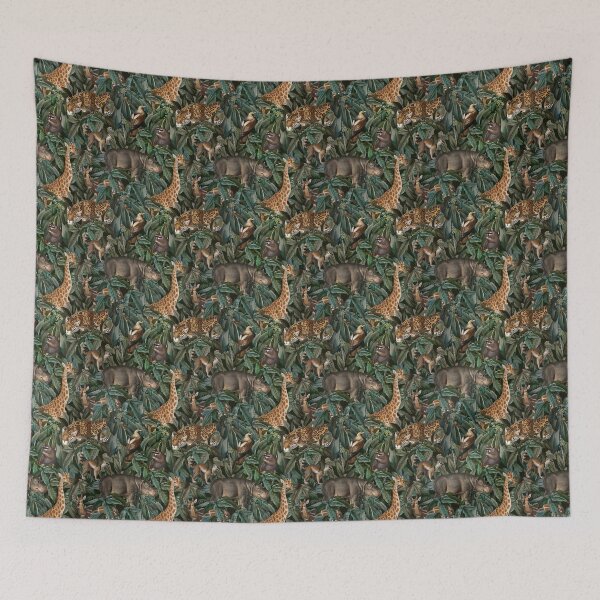 Item preview, Animal seamless pattern jungle background illustration designed and sold by Sarwat Reza.