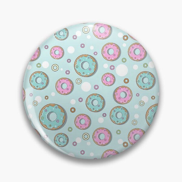 Item preview, Donuts Pattern Pink and Blue, Blue Background, Donut, Pattern designed and sold by graphic-genie.