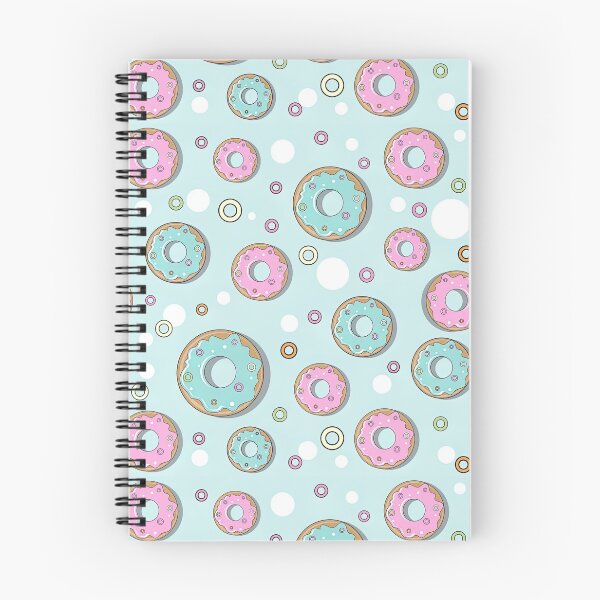 Item preview, Donuts Pattern Pink and Blue, Blue Background, Donut, Pattern designed and sold by graphic-genie.