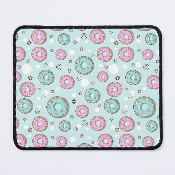 Item preview, Donuts Pattern Pink and Blue, Blue Background, Donut, Pattern designed and sold by graphic-genie.