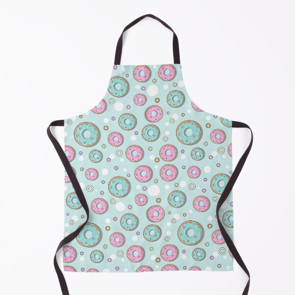 Item preview, Donuts Pattern Pink and Blue, Blue Background, Donut, Pattern designed and sold by graphic-genie.