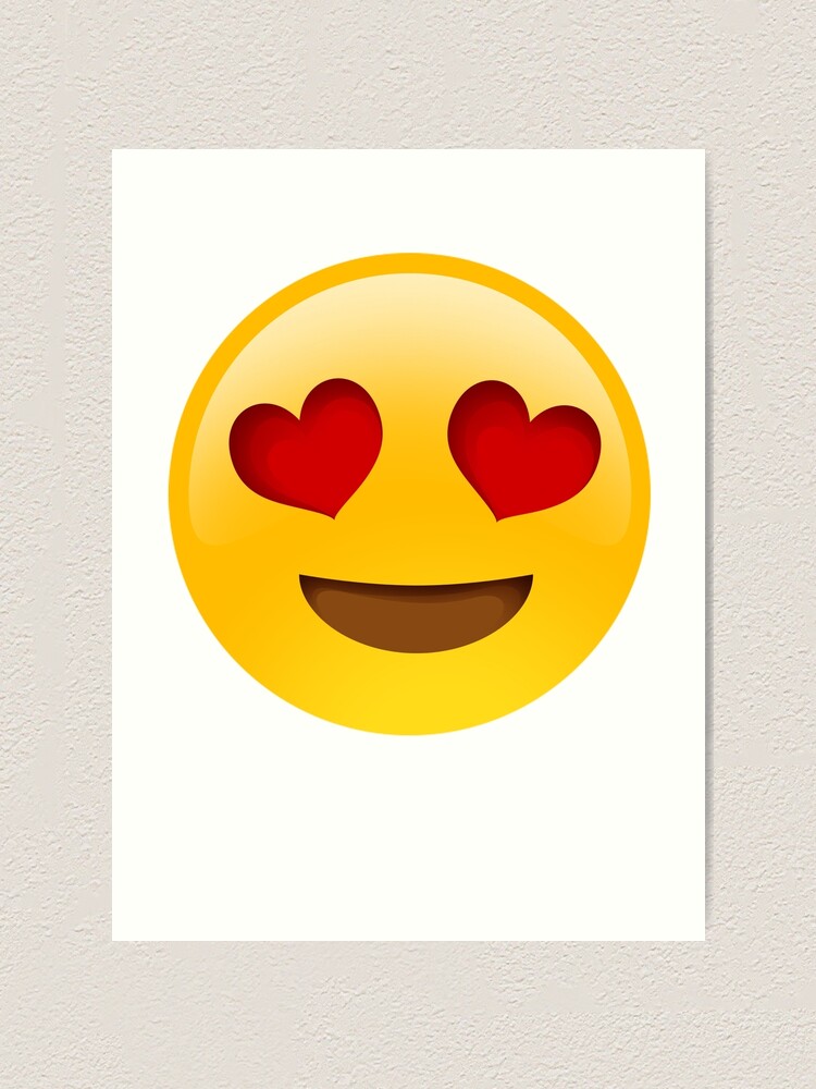 Impression Artistique Emoji Amoureux Par Nicolaspro15 Redbubble